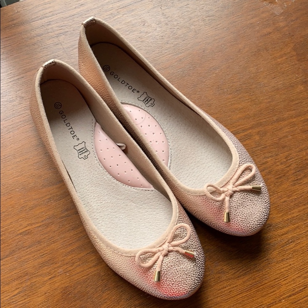 Goldtoe Pink Rose Gold Flats
